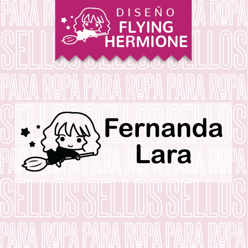 sellos-para-marcar-ropa-harry-potter-flying-hermione